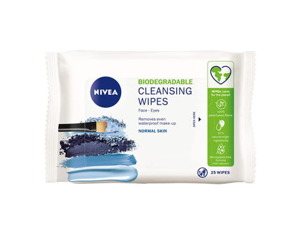 Nivea Osviežujúci pleťové obrúsky 3v1 ( Cleansing Wipes) 25 ks