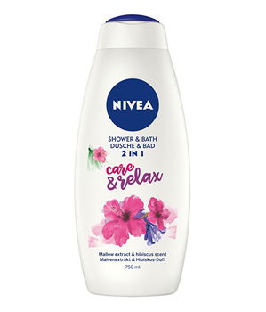 Nivea Sprchový gél a pena do kúpeľa Care & Relax (Shower & Bath) 750 ml