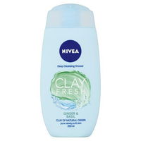 Nivea Svieži sprchový gél zázvor a bazalka (Clay Fresh Ginger & Basil) 250 ml