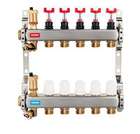 NOVASERVIS - Rozdeľovač nerez s prietokomermi a uzat.ventilmi, 5-okruhov SN-RZPU05S