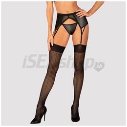 Obsessive Pôvabné pančuchy S824 stockings černá