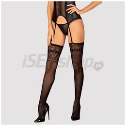 Obsessive Smyslné punčochy S825 stockings černá