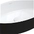 OMNIRES - BARI M+ umývadlo na dosku, 50 x 30 cm biela / čierna lesk /BCP/ BARI500UNBCP