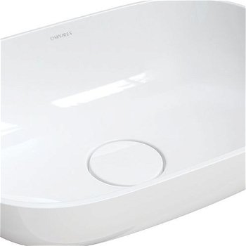 OMNIRES - SILK M+ umývadlo na dosku, 50 x 35 cm biela lesk /BP/ SILK500BP