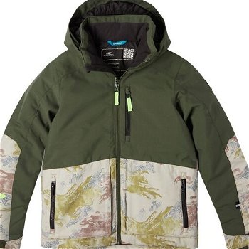 O'Neill TEXTURE JACKET Chlapčenská lyžiarska/snowboardová bunda, khaki, veľkosť