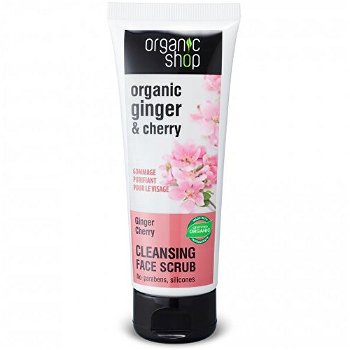 Organic Shop Čistiaci pleťový peeling Zázvor a Čerešňa (Cleansing Face Scrub) 75 ml