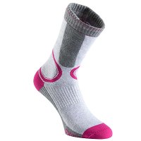 OXELO Dámske Ponožky Fit Sivo-ružové