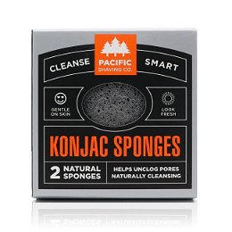 Pacific Shaving Prírodné konjakový huba (Konjac Sponges) 2 ks