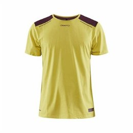 Pánske tričko CRAFT PRE Hypervent SS žlté s fialovou 1910415-542435