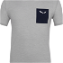 Pánske tričko Salewa Pure Logo Pocket Merino 28342-0624 heather grey