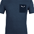 Pánske tričko Salewa Pure Logo Pocket Merino 28342-8670 dark denim