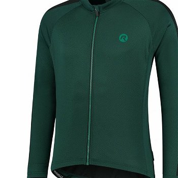 Pánsky cyklistický dres bez zateplenia Rogelli Explore zeleno-čierny ROG351003