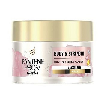 Pantene Maska pre obnovu hustoty vlasov Miracles Biotín + Rose Water ( Body & Strength Mask) 160 ml