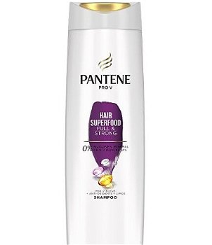 Pantene Posilňujúci šampón pre poškodené vlasy Hair Superfood Full & Strong (Shampoo) 400 ml