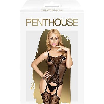 Penthouse Miss curvy bodystocking black veľkosť XL