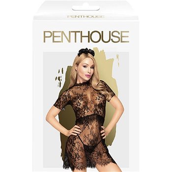 Penthouse Poison cookie čipkované šaty black veľkosť L/XL