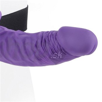 Pipedream Fetish Fantasy 7 vibrating Hollow strap-on with Balls purple