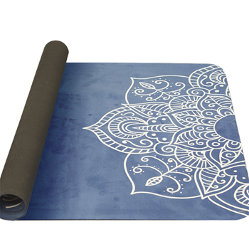Podložka na jógu YATE yoga mat prírodne guma / vzor C / modrá