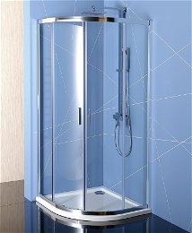 POLYSAN - EASY štvrťkruhová sprchová zástena 800x800, L/R, číre sklo EL2515
