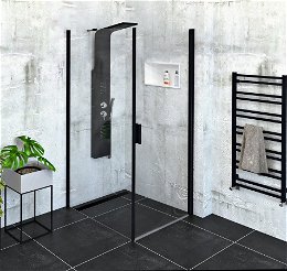 POLYSAN - ZOOM Black obdĺžniková sprchová zástena 800x1000 L/P varianta ZL1280BZL3210B