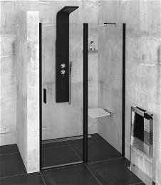 POLYSAN - ZOOM BLACK sprchové dvere 1000, číre sklo ZL1310B