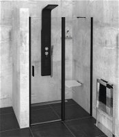 POLYSAN - ZOOM BLACK sprchové dvere 1100, číre sklo ZL1311B