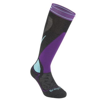 Ponožky Bridgedale Ski Midweight Women's graphite/purple/134