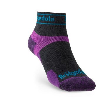 Ponožky Bridgedale TRAIL RUN UL T2 MS LOW Charcoal/purple/260