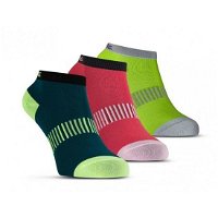Ponožky Salming Performance Ankle Sock 3p Teal / Yellow / Red