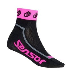 Ponožky Sensor Race Lite ručičky reflexná ružová 17100118