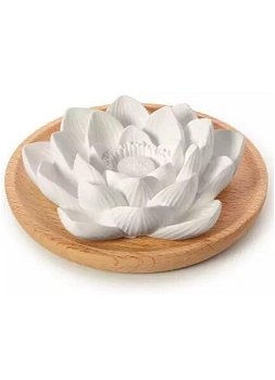 Primavera Aróma kameň Lotus Flower na drevenom Podtácky