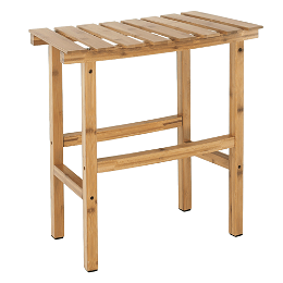 Príručný stolík k vírivke v tvare oblúka, prírodný bambus, VIREO TYP 1
