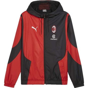 Puma AC MILAN PREMATCH WOVEN JACKET Pánska bunda, čierna, veľkosť