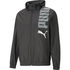 Puma HOODED GRAPHIC WINDBREAKER Pánska bunda, čierna, veľkosť