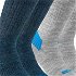 QUECHUA Detské Ponožky Sh100 Modrosivé