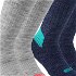 QUECHUA Ponožky Sh100 Sivé/modré