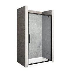 REA - Otváracie sprchové dvere Rapid Swing 90 čierne REA-K6409