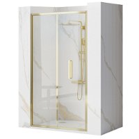 REA - Sprchové dvere skladacie Rapid Fold 100 zlaté REA-K4130
