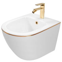 REA - Závesný bidet Carlo Mini White Gold Edge REA-C6990