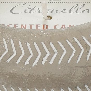 Repelentná sviečka Citronella v betónovom obale, 12,6 x 9 cm