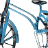 Retro kvetináč v tvare bicykla, čierna/modrá, ALBO