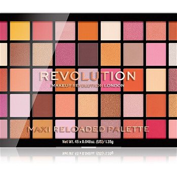 Revolution Paletka púdrových očných tieňov Maxi Reloaded Palette Big Big Love 60,75 g