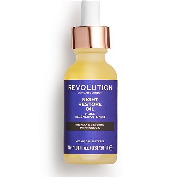 Revolution Skincare Hydratačné sérum v oleji na noc Skincare Night Restore Oil (Squalana And Evening Primrose Oil) 30 ml