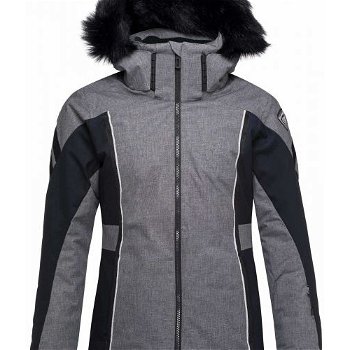 Rossignol W SKI HEATHER JKT Dámska lyžiarska bunda, tmavo sivá, veľkosť