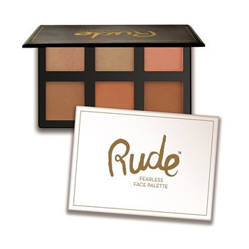 RUDE® Cosmetics Paletka na tvár Fearless (Face Palettte) 18 g