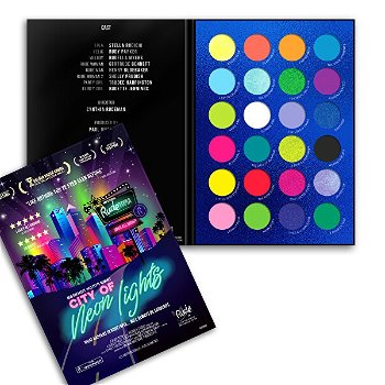 RUDE® Cosmetics Paletka očných tieňov City of Neon Light s 36 g