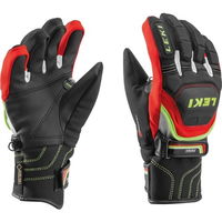 Rukavice LEKI Worldcup Race Coach Flex S GTX Junior black-red-white-yellow 634-80121