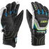 Rukavice LEKI Worldcup Race Coach Flex S GTX Junior black-white-cyan-yellow 634-80131