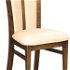 Rustikálna jedálenská stolička Krzeslo W-04 - nový orech / krémový vzor (A4 0502)