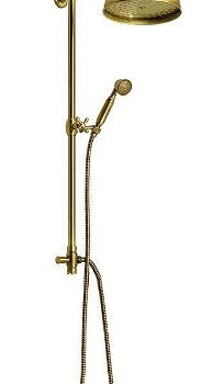 SAPHO - ANTEA sprchový stĺp k napojeniu na batériu, hlavová a ručná sprcha, bronz SET036